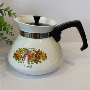 Vintage Antique CorningWare “Spice of Life” Ceramic Teapot with Lid P104